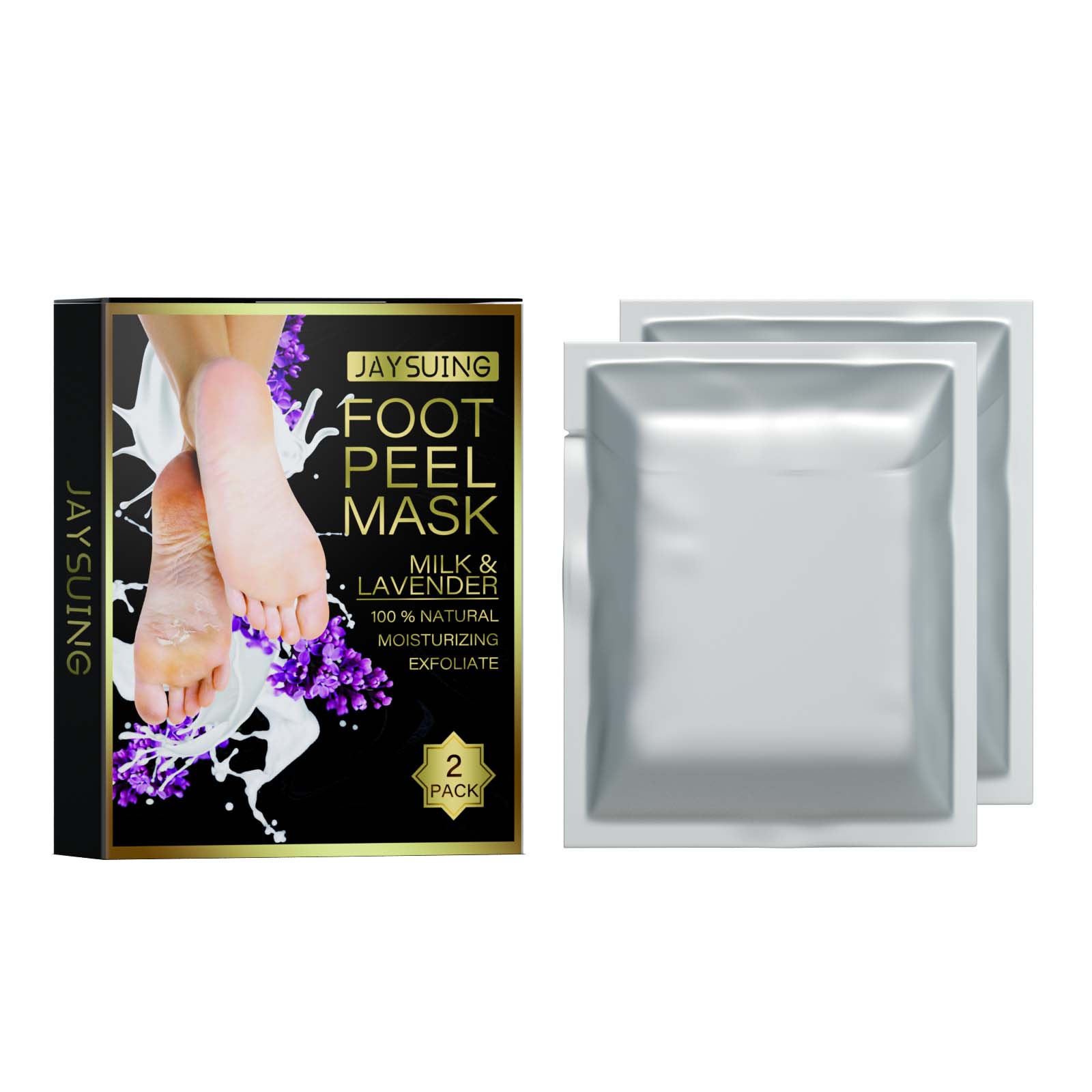 Jaysuing Lavender Exfoliating Foot Mask Exfoliating Foot Care Hydrating, Hydrating, Anti-chapping And Moisturizing Skin