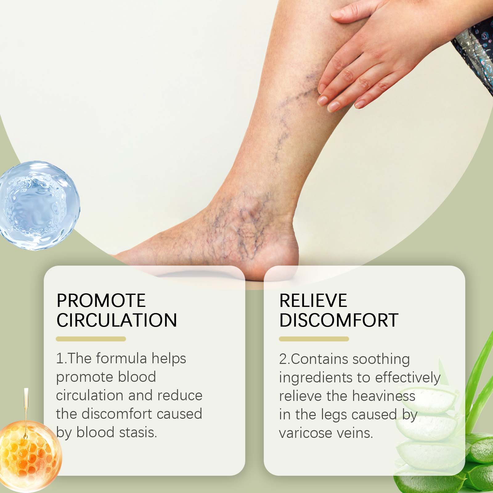 South Moon Leg Care Cream, Gentle Nourishing Massage To Relieve Leg Discomfort Daily Leg Care Cream