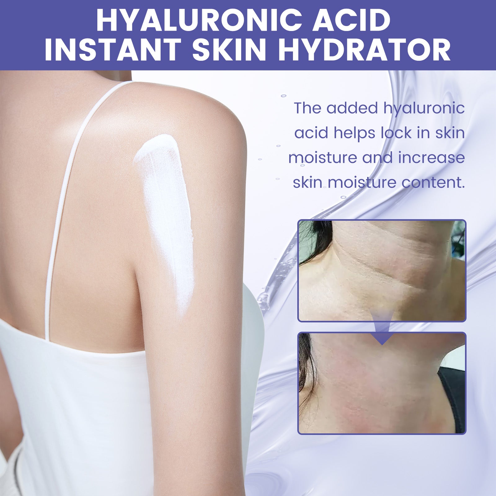 OceAura Hyaluro Nicacid-Instant Skin Hydrator, Fade Fine Lines Body Skin Firming Moisturizing Tender Smooth Shine Cream