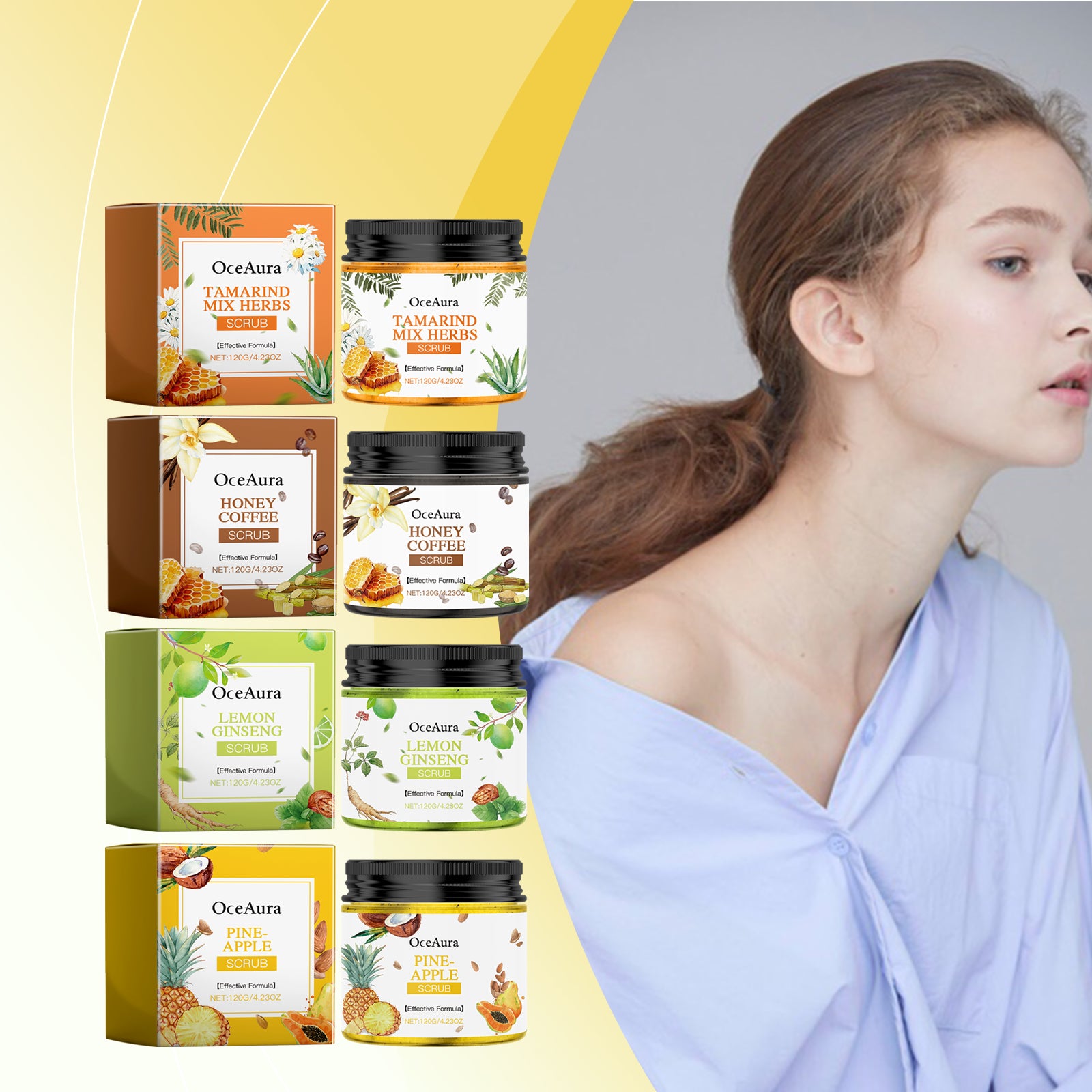 OceAura Body Scrub Moisturizes Gently, Cleanses, Hydrates And Hydrates All Over Skin Exfoliating Scrub