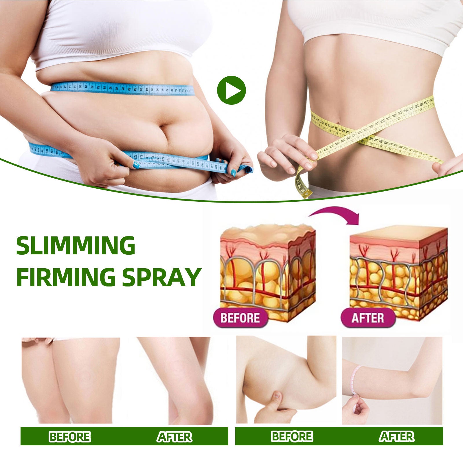 West&Month Body Slimming & Firming Spray, Slimming Body Firming Tummy And Arms Light Body And Body Massage Lotion