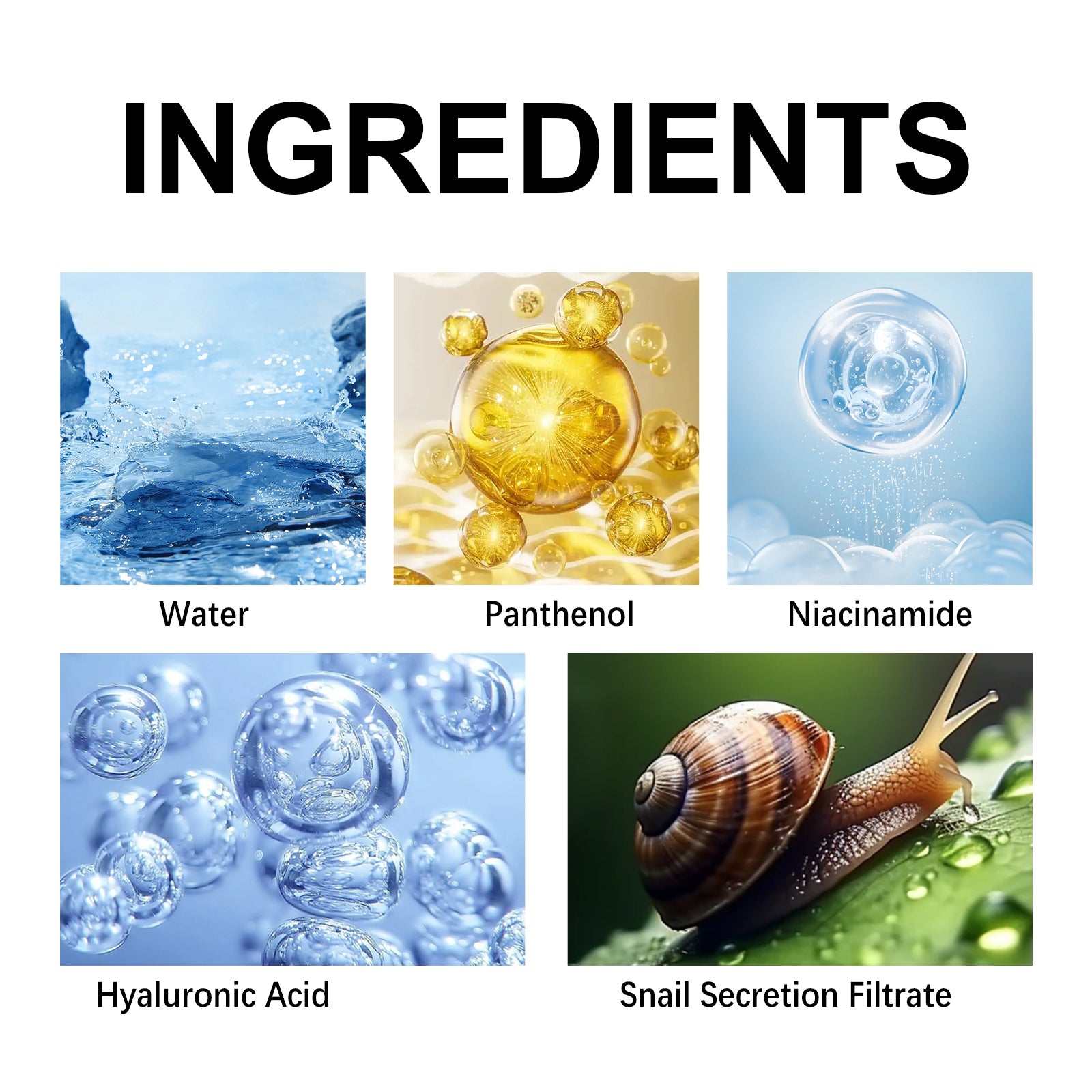 Wiyun Snail Protein All In One Cream, Hydrating Moisturizing Refreshing Delicate Skin Repair Dark Yellow Face Brightening Cream