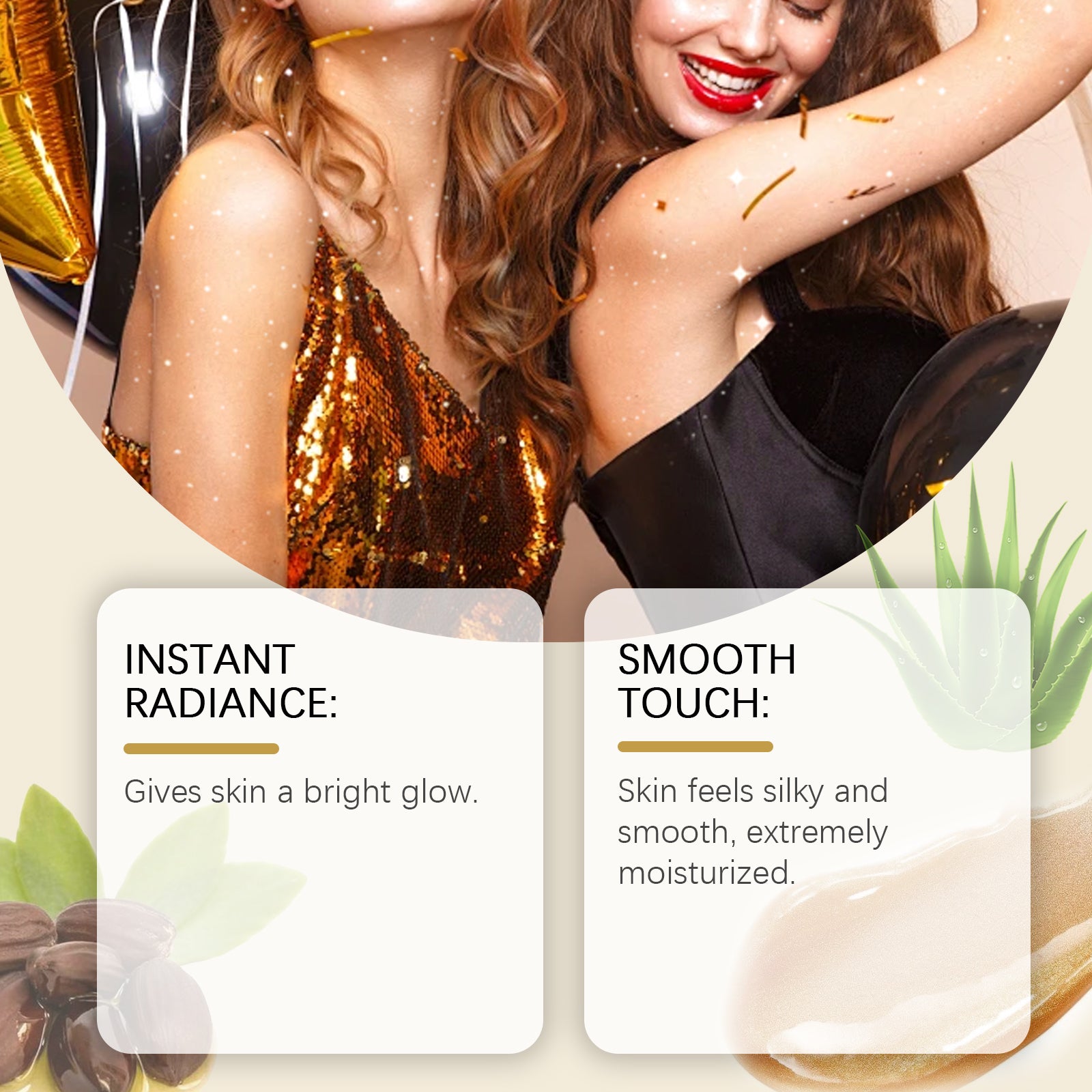 OceAura Antique Bronze Body Shimmer Oil, Shimmering Antique Bronze Liquid, Rose Gold Highlighter Oil, Waterproof Moisturizing Massage.