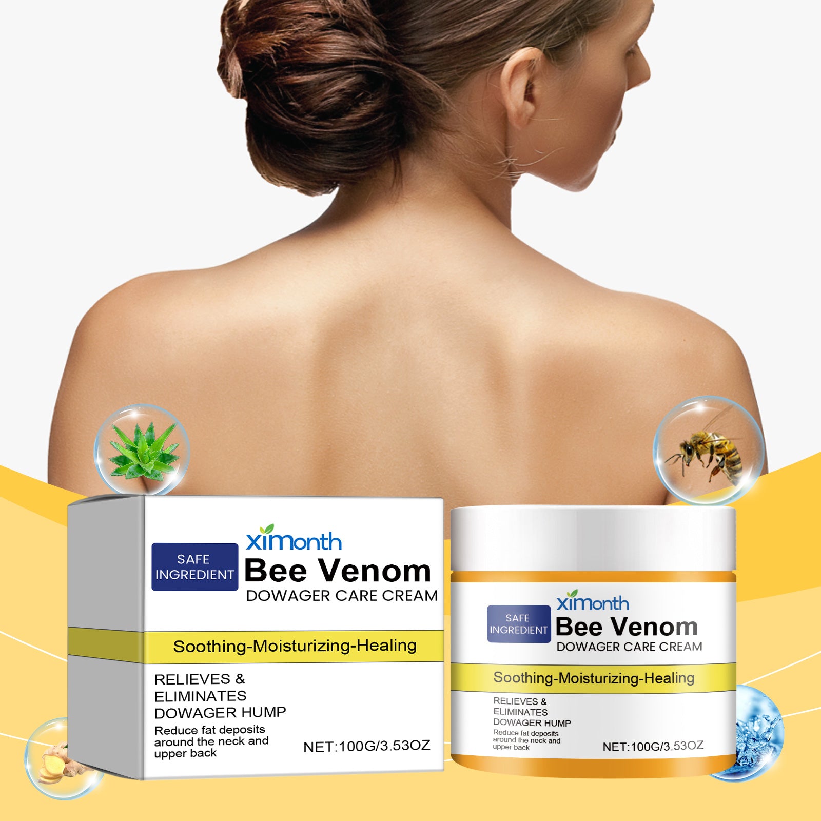 Ximonth Bee Venom Crown Cream Relieves Shoulder, Neck And Back Discomfort With Crown Cream Neck Repair Cream