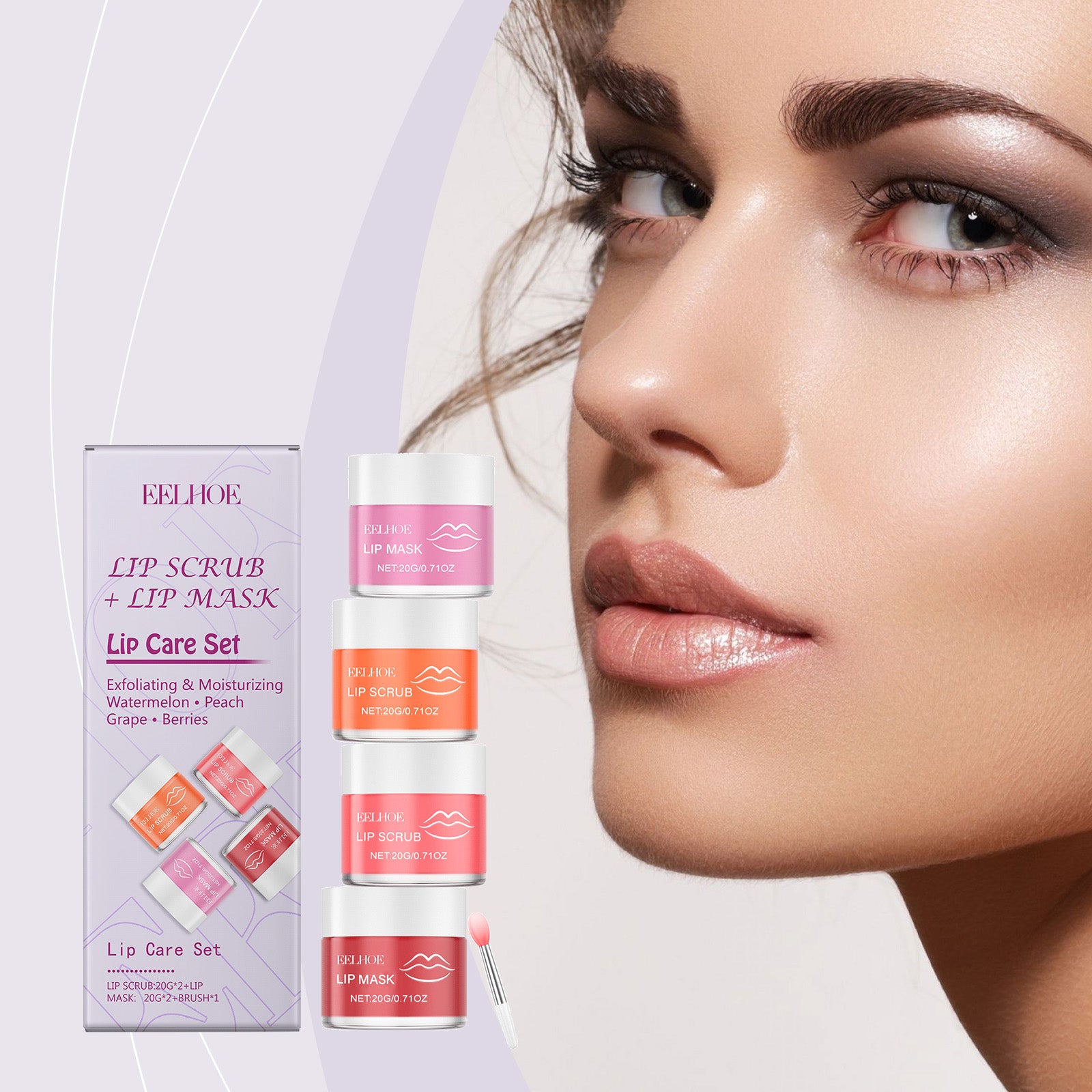 EELHOE Nourishing Lip Care Set, Moisturizing And Gentle, Hydrating Lip And Nourishing Lip Skin For Soft Lips.
