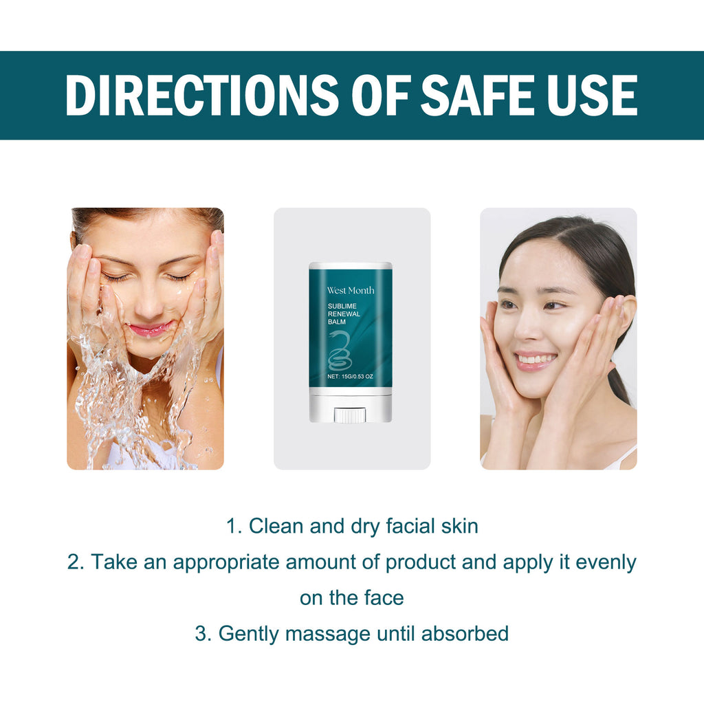 West&Month Sublime Renewal Balm, Lighten Fine Lines Hydrating And Moisturizing Skin Care Bar