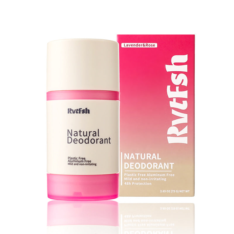 RVTFSH Deodorant ExtraStrength Natural Moisturizes Deodorant For Women& Men Aluminum Free Parabens Free 48H Odor Protection Lavender & Rose 2.65 0z
