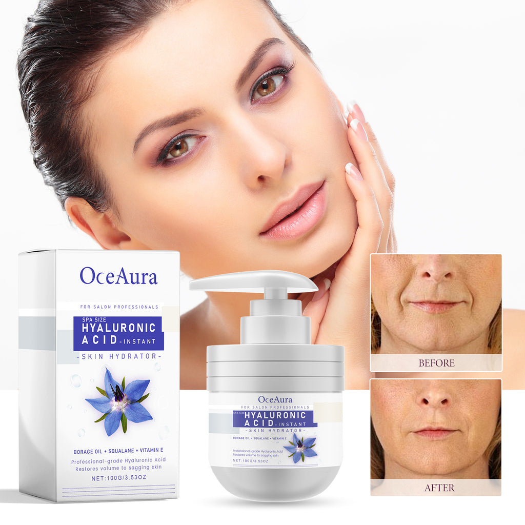 OceAura Hyaluro Nicacid-Instant Skin Hydrator, Fade Fine Lines Body Skin Firming Moisturizing Tender Smooth Shine Cream