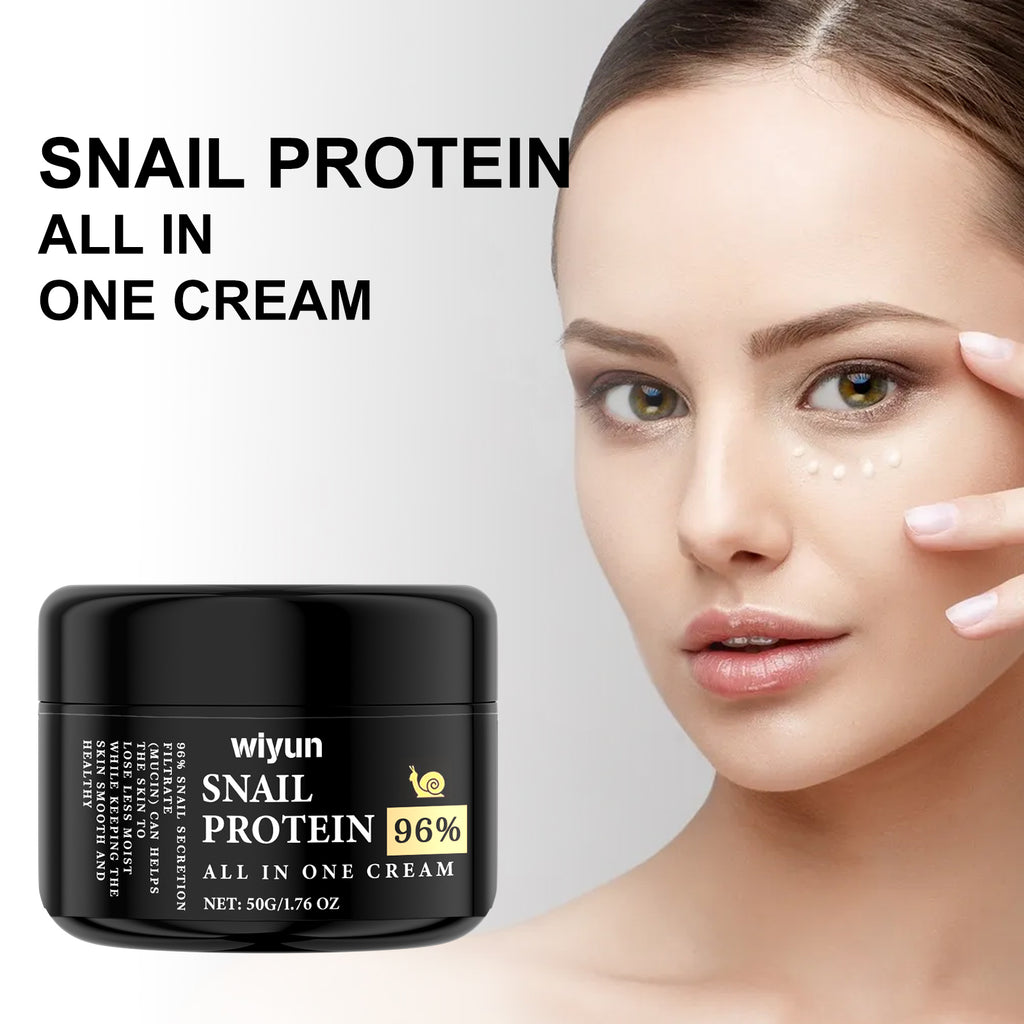 Wiyun Snail Protein All In One Cream, Hydrating Moisturizing Refreshing Delicate Skin Repair Dark Yellow Face Brightening Cream