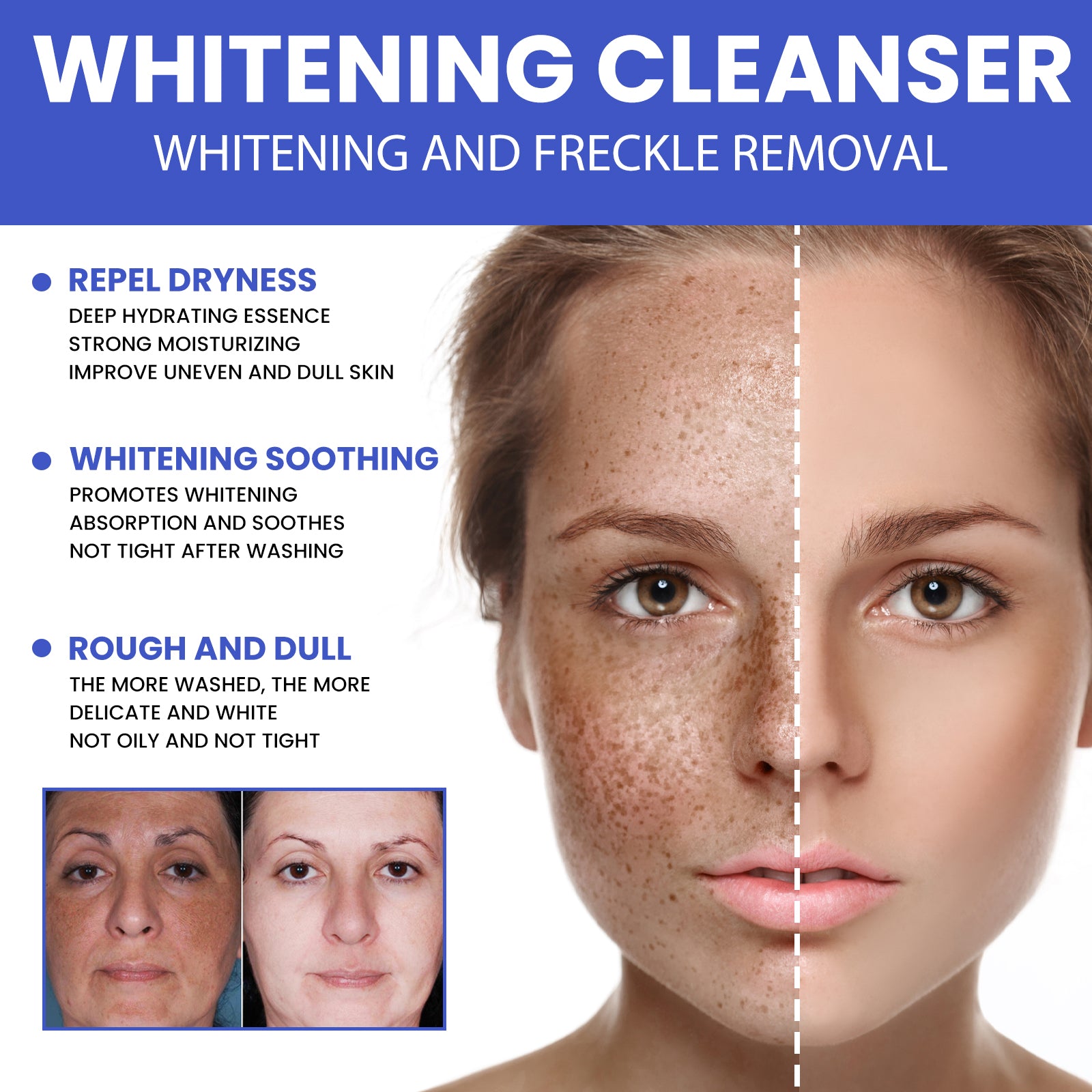 EELHOE Nicotinamide Facial Cleanser, Facial Cleansing, Hydrating, Spot Brightening, Skin Beautifying, Foam Facial Cleanser