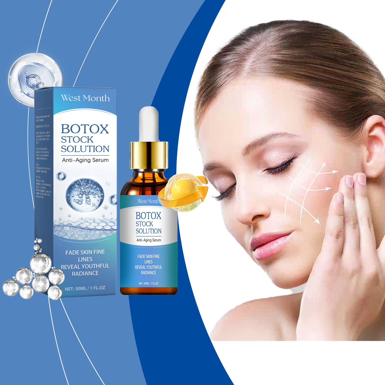 West Month Collagen Facial Essence Is A Moisturizing And Nourishing Essence For The Face, Eyes And Skin