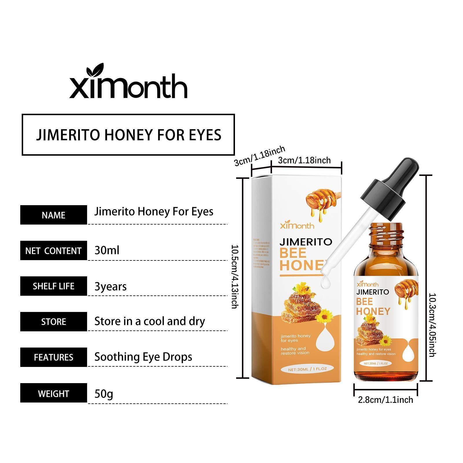 Ximengsijimeito Eye Honey Refreshing Moisturizing Soothing Dry Eyes Eye Drops