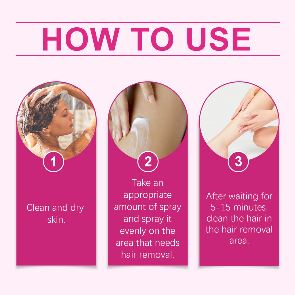 OUHOE Mousse Body Hair Removal Spray, All Over The Body Armpits, Hands, Legs Smooth And Delicate Skin Gentle Hair Removal