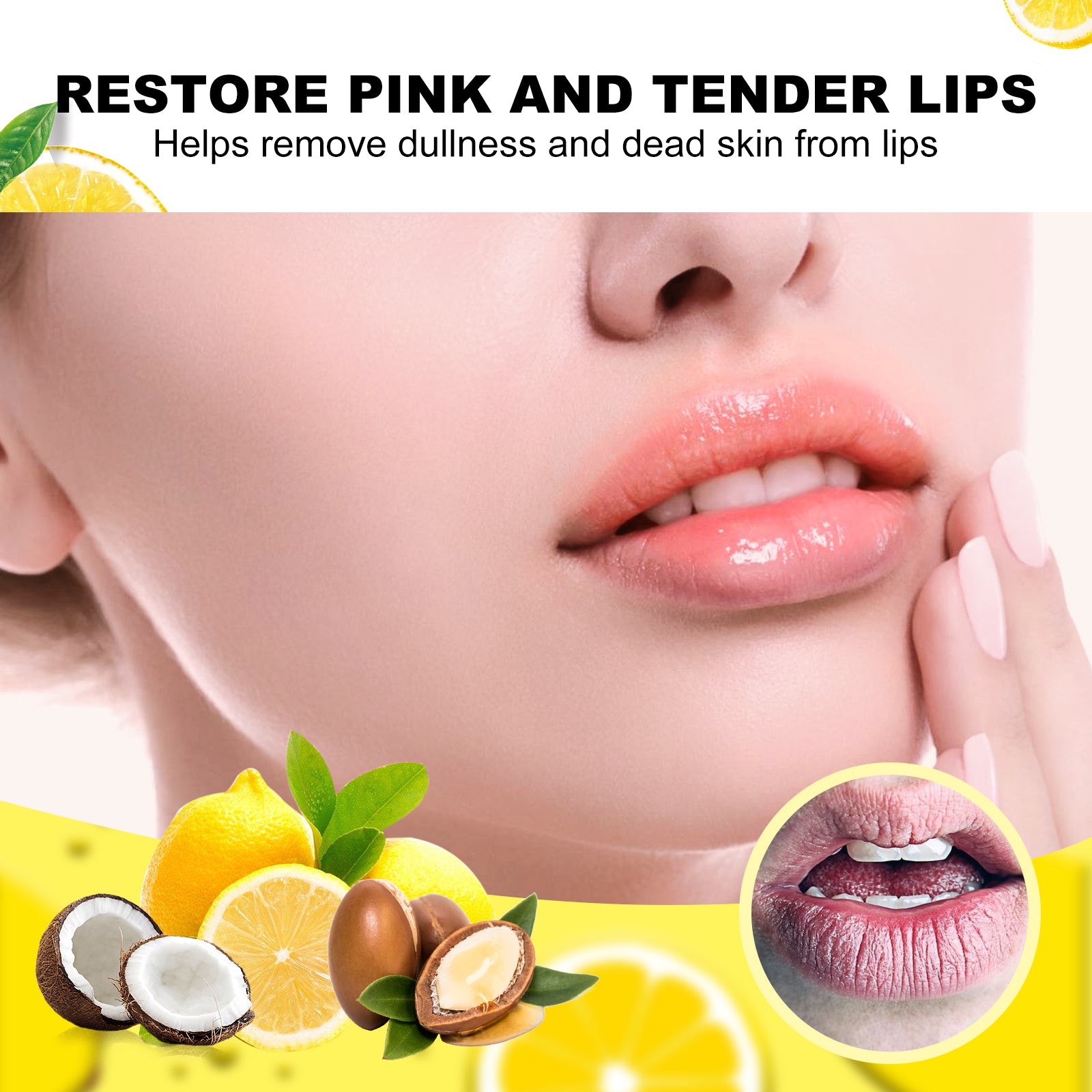 West&Month Lip Scrub, Fade Lip Lines Repair Dead Lip Skin, Prevent Dry And Crack Moisturizing Lip Balm