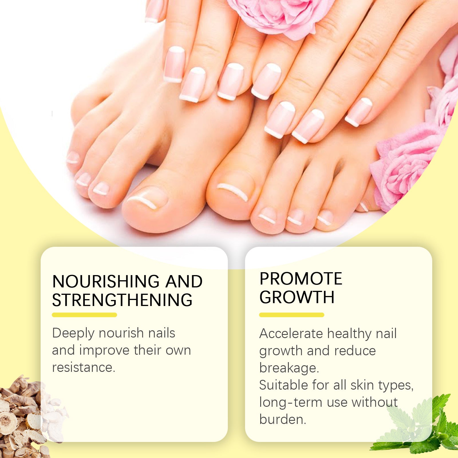 Ximonth Herbal Nail Care Solution Hand, Foot And Nail Cleansing And Repair Bright Nail Thick Toe Care Solution