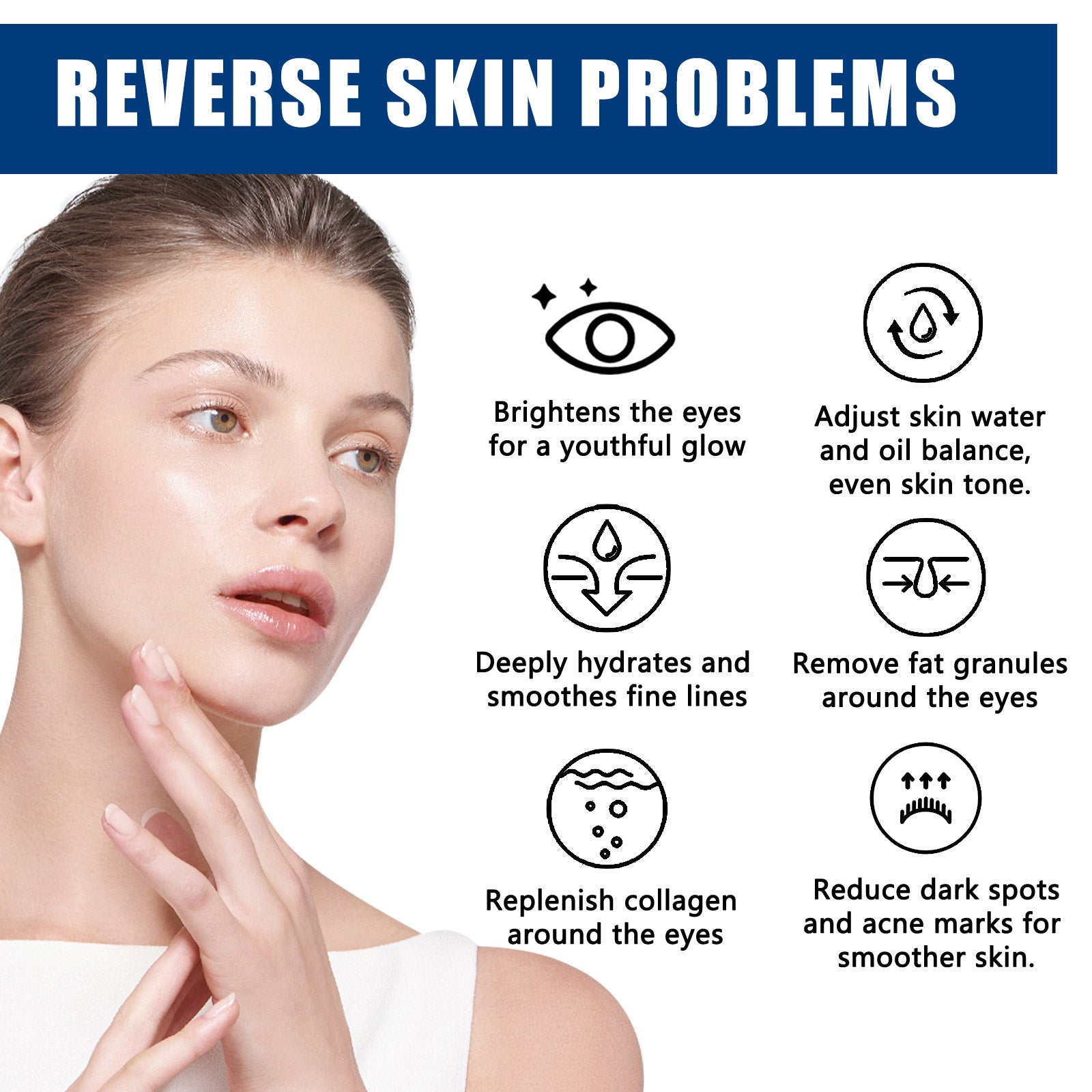 EELHOE Collagen Black Circle Eye Cream, Reduces Lines Moisturizes And Repairs Skin Eye Cream