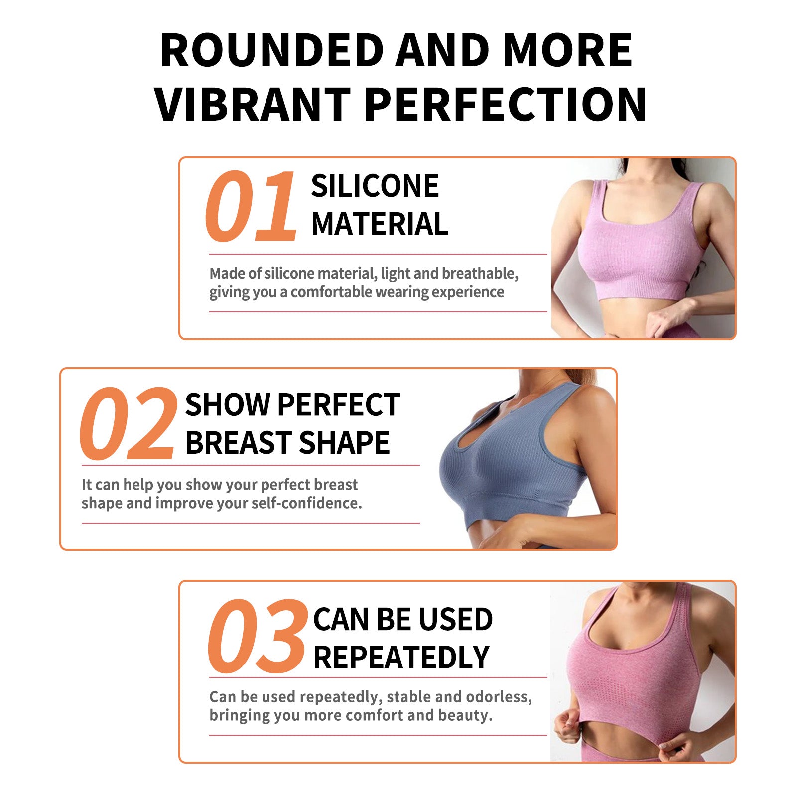 Houkea Instant Volum Esticky Inserts, Firming, Plump And Full Chest Pad Lifts Women's Breasts Firm And Prevents Sagging