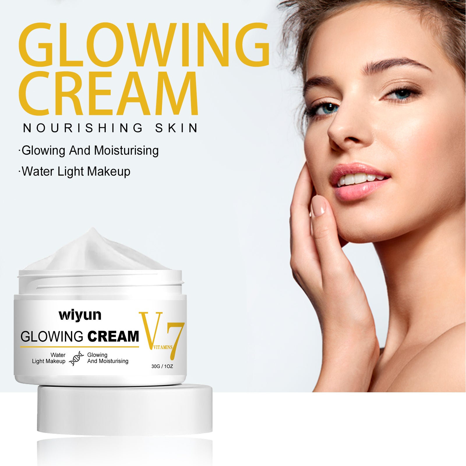 Wiyun V7 Whitening Cream Reduces Wrinkles And Fine Lines On The Face, Moisturizes And Brightens Skin, Anti-Aging And Replenishing Cream