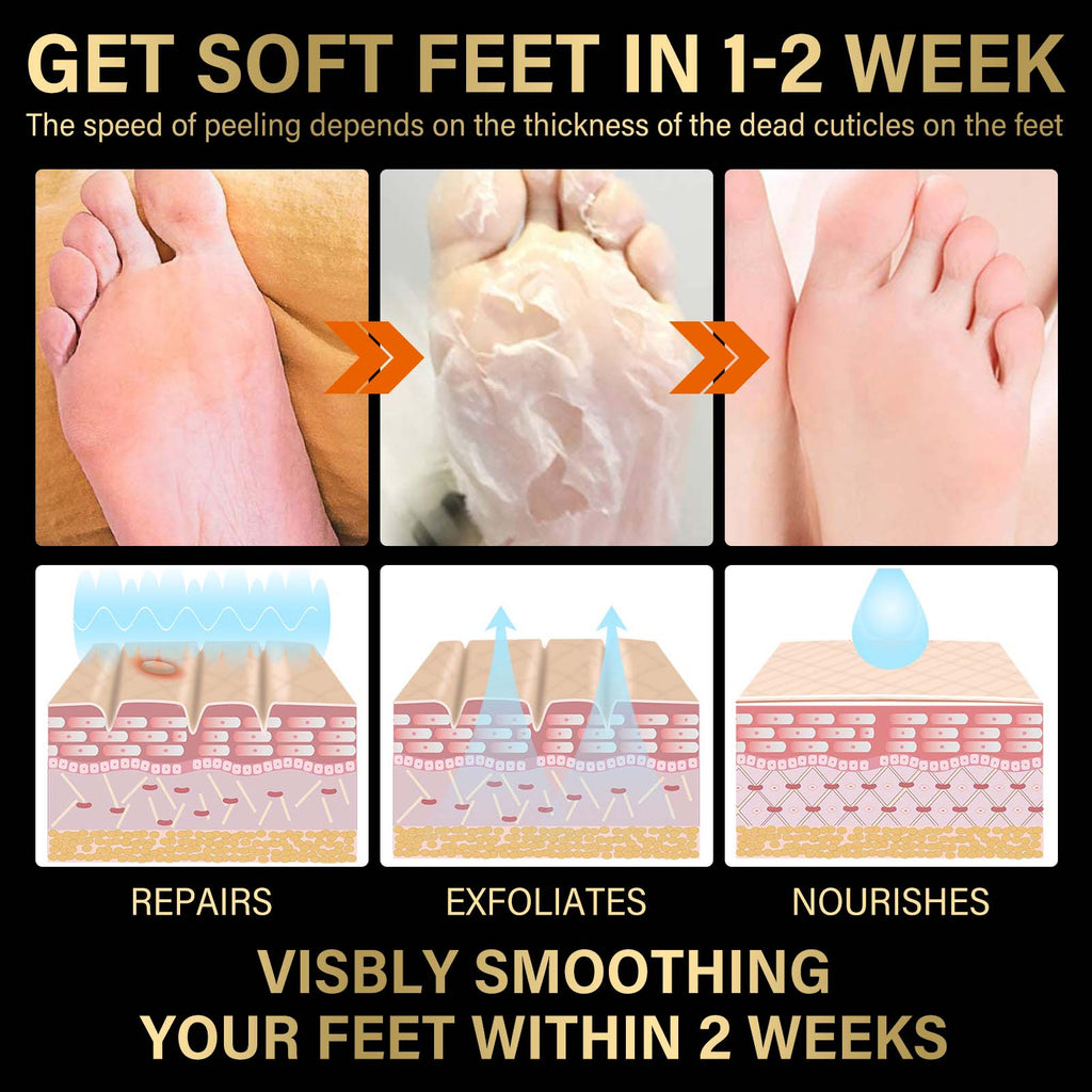 Jaysuing Lavender Exfoliating Foot Mask Exfoliating Foot Care Hydrating, Hydrating, Anti-chapping And Moisturizing Skin