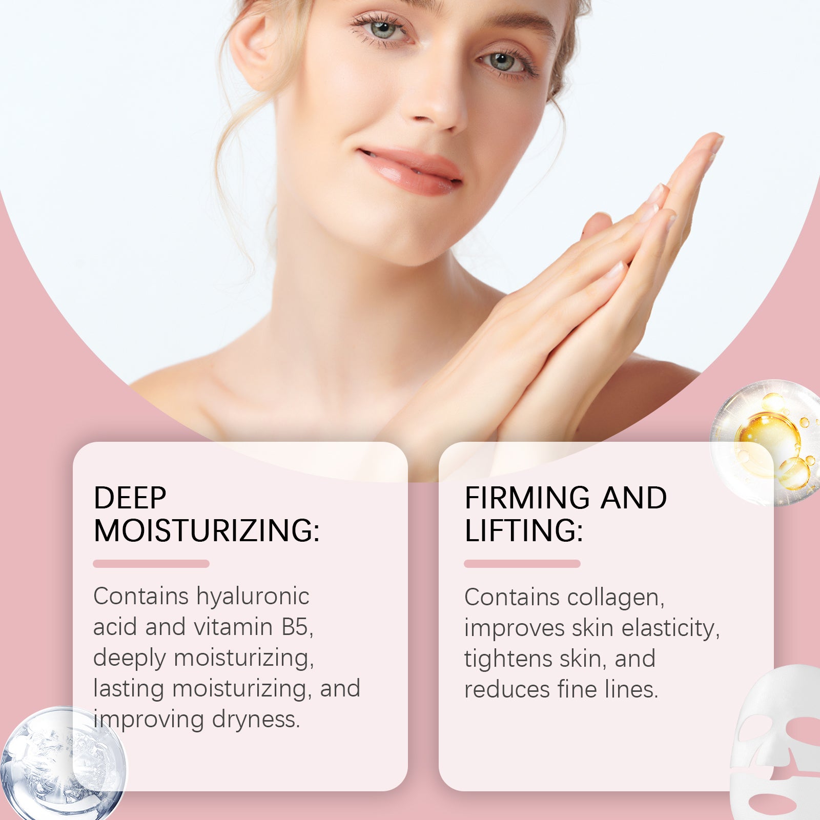 Hoygi Collagen Moisturizing And Anti-Wrinkle Mask (Bag) Three-In-One Moisturizing, Nourishing And Hydrating Facial Mask For Smooth And Tender Skin