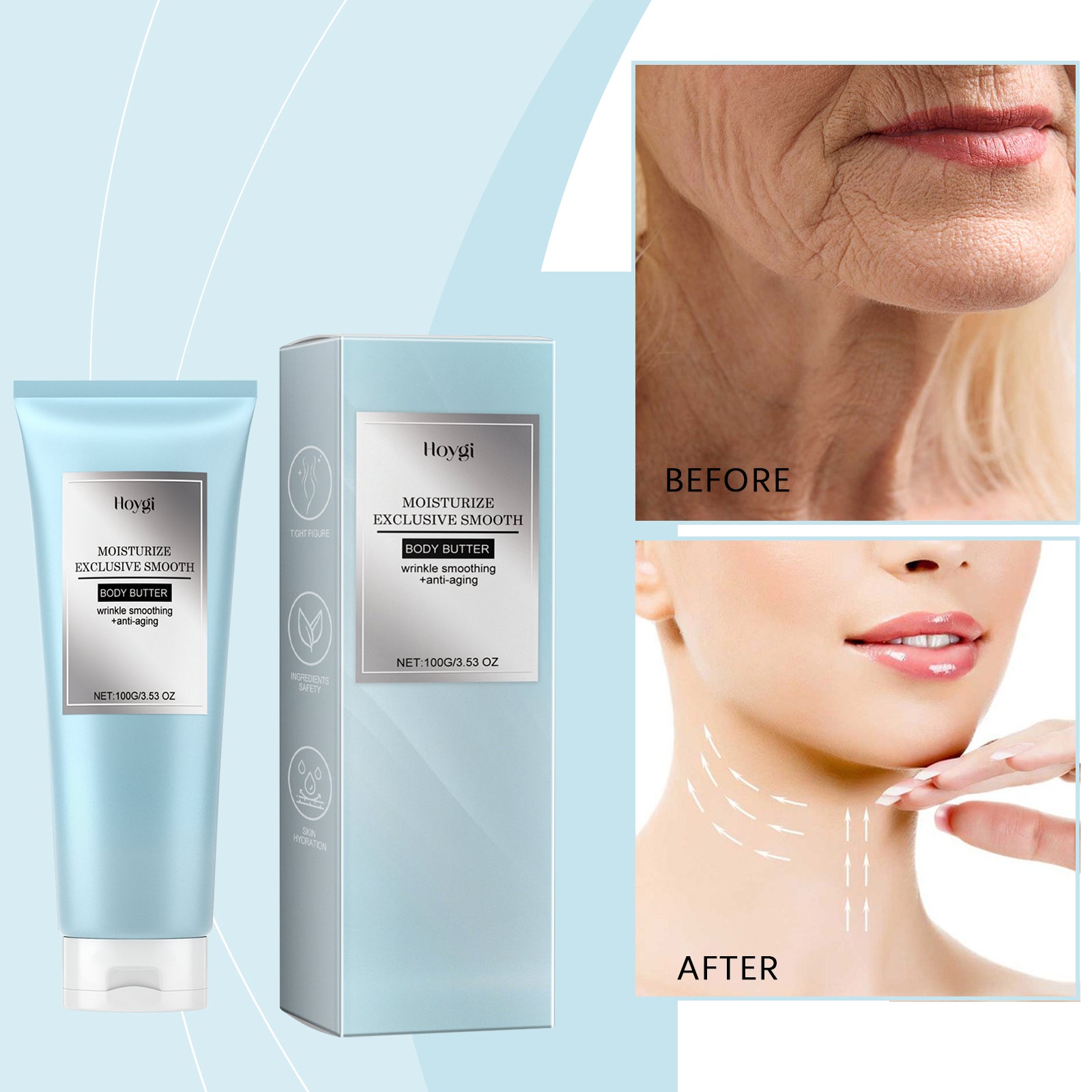 Hoygi Body Butter Anti-Wrinkle Firming Cream, Hydrating And Moisturizing Skin And Smoothing Fine Lines Firming Skin Cream