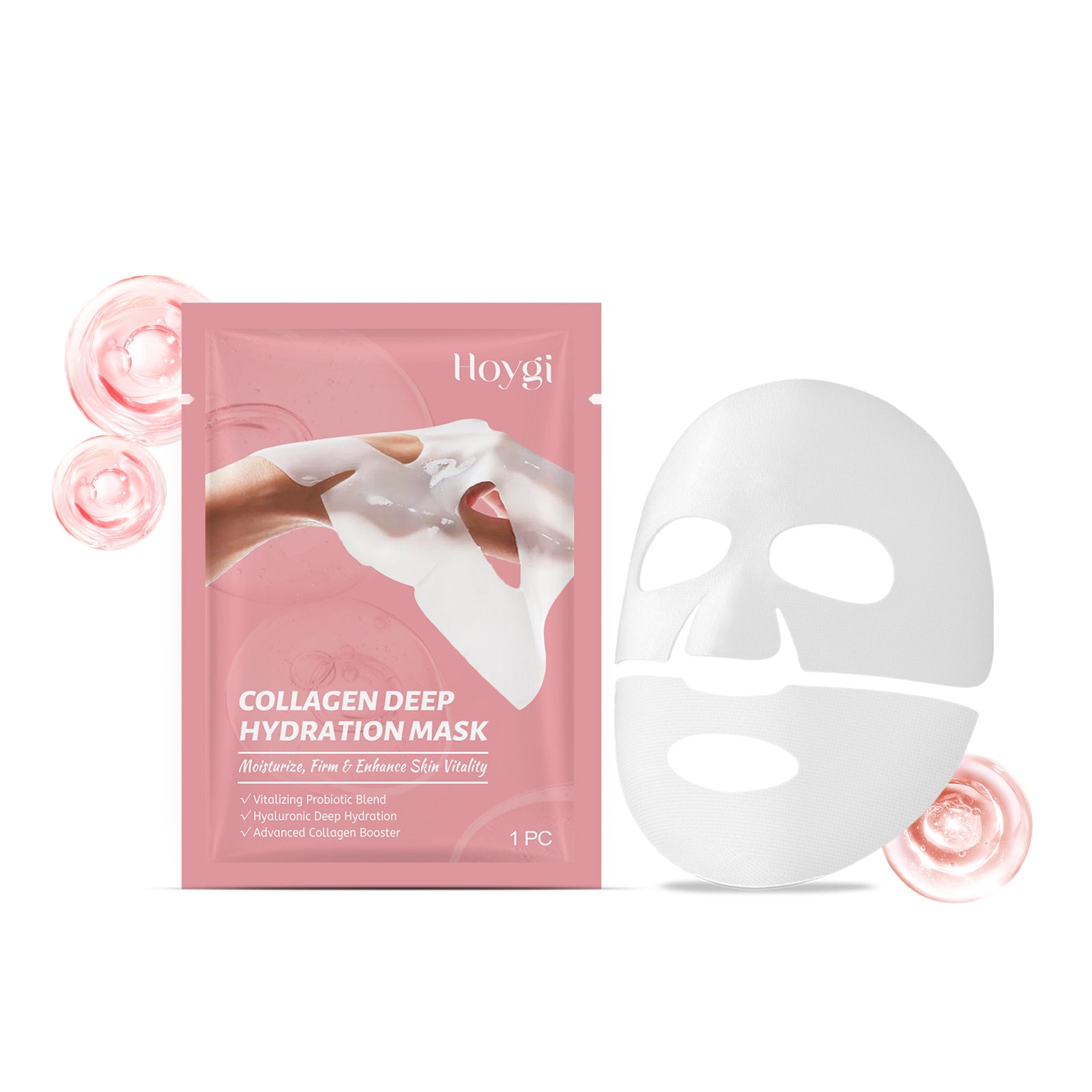 Hoygi Collagen Moisturizing And Anti-Wrinkle Mask (Bag) Three-In-One Moisturizing, Nourishing And Hydrating Facial Mask For Smooth And Tender Skin