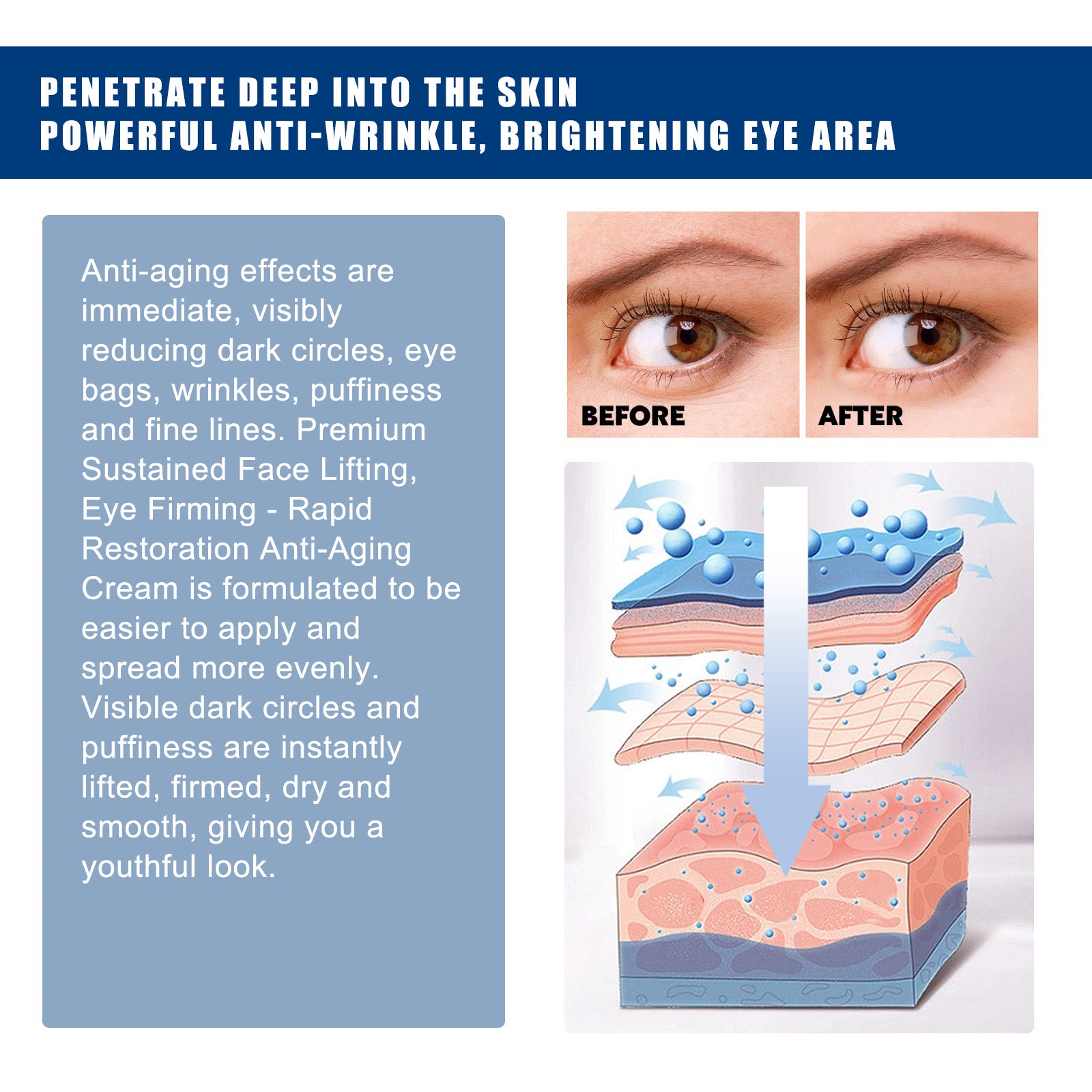 EELHOE Collagen Black Circle Eye Cream, Reduces Lines Moisturizes And Repairs Skin Eye Cream