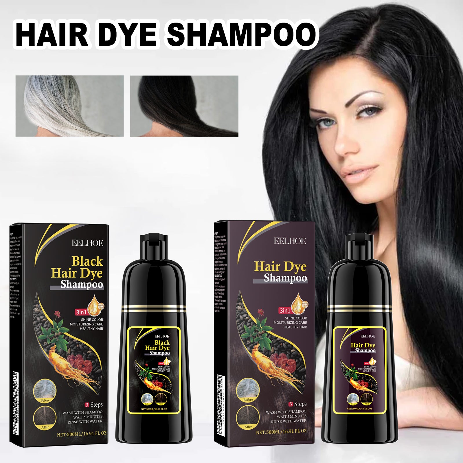 Removing Dandruff And Black Hair Shampoo Black